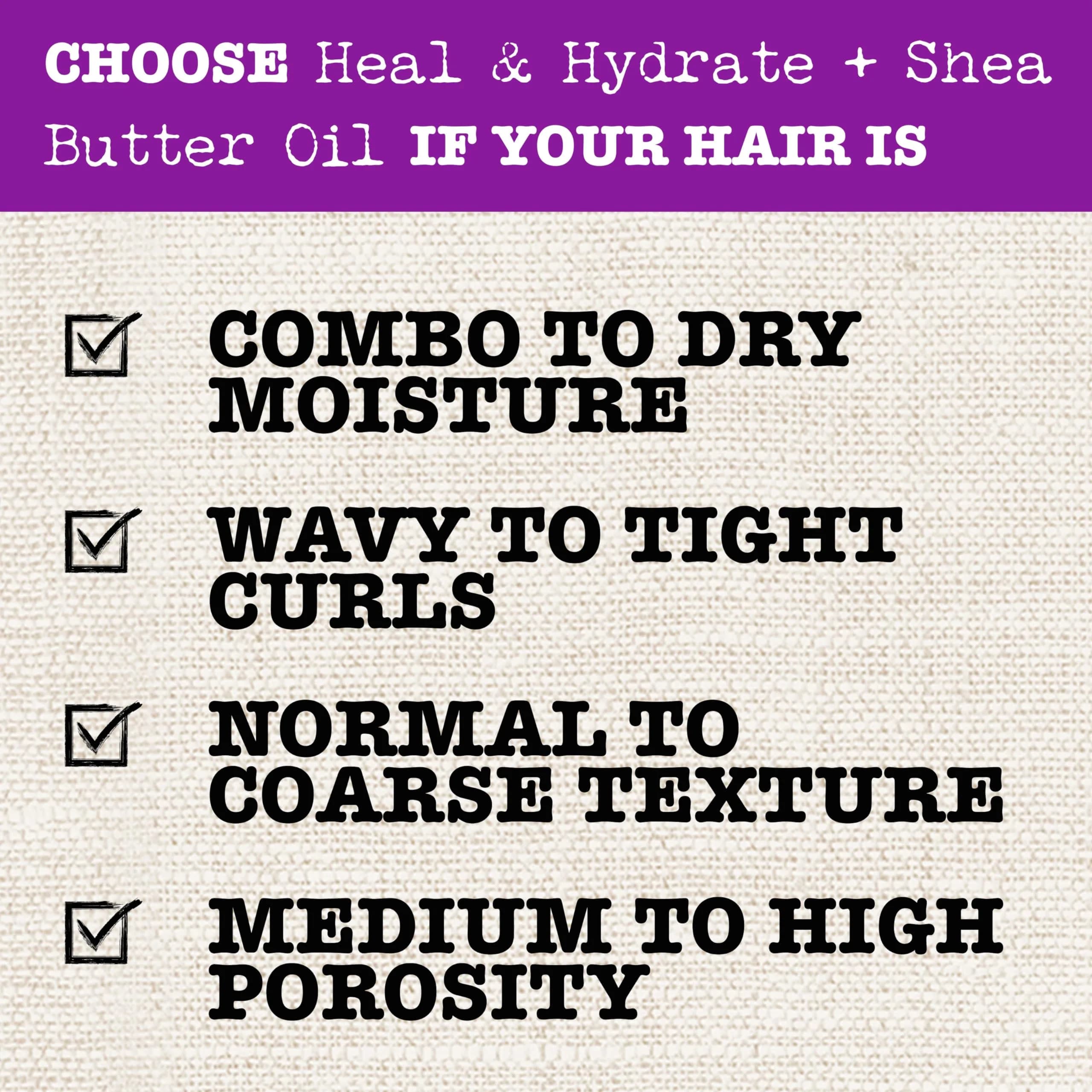 Maui Moisture Heal & Hydrate + Shea Butter Hair Mask & Leave-In Conditioner Treatment 72oz (2.13L) | Deeply Nourish Curls & Repair Split Ends - view 4