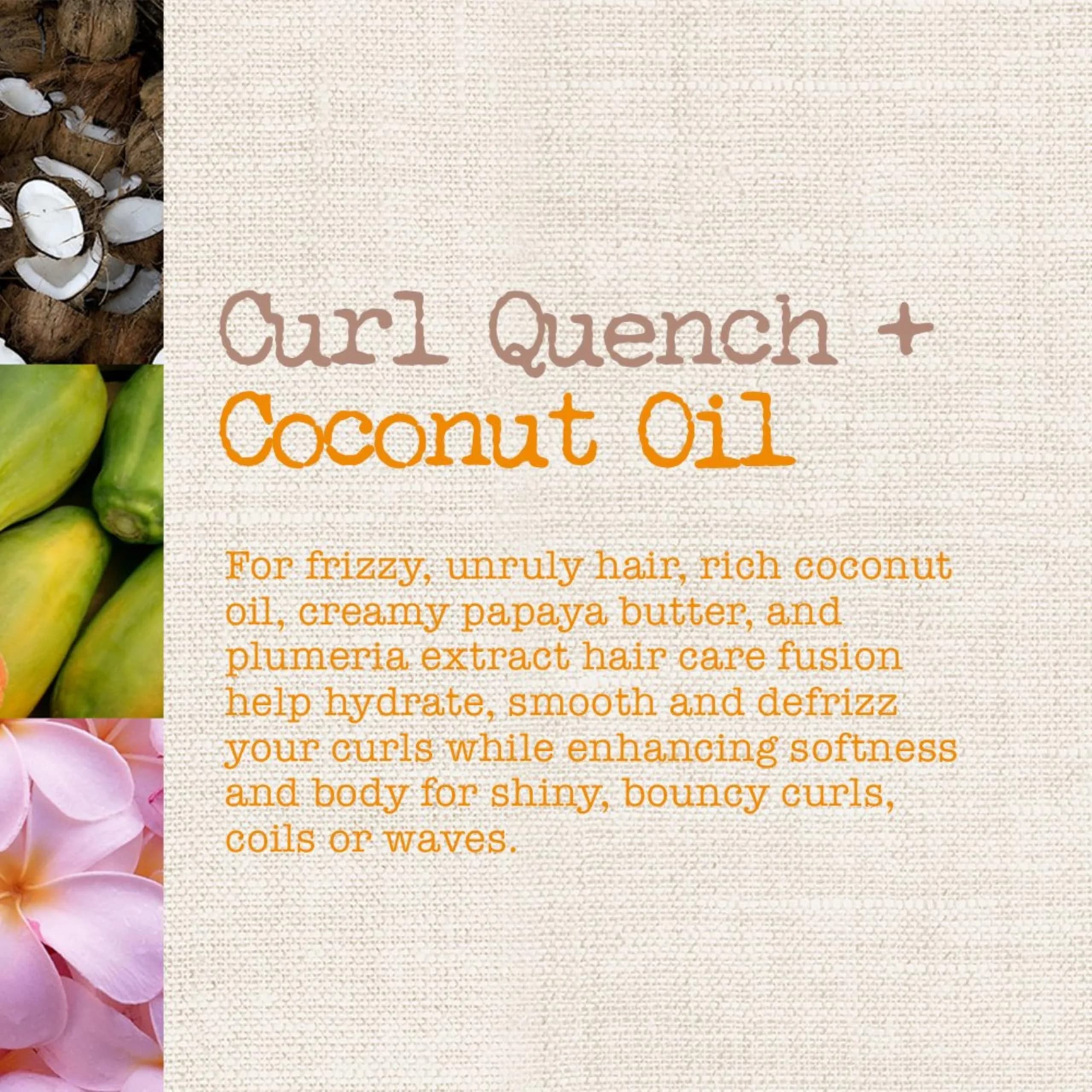 Maui Moisture Curl Quench + Coconut Oil Hydrating Curl Cream Smoothie 330ml (12 fl oz) | Tames Frizz for Curly Hair - view 2