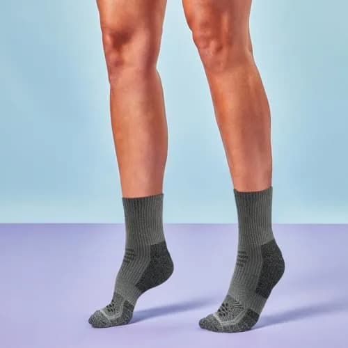 Grandview Hosiery LLC Flow Cushion High Impact Mid-Crew Socks 10-14.5 | Impact-Absorbing Athletic Socks for Men thumbnail 3