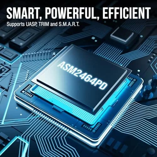 SABRENT USB4 NVMe SSD Enclosure EC-U4TN | 3900MB/s Tool-Free External Drive Case for PCIe Gen4 SSDs thumbnail 4