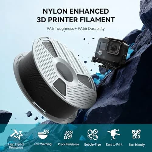 SUNLU Easy PA Nylon Filament 1.75mm Black 1kg (2.2lb) | High Strength, Low Warp, Heat Resistant Engineering Filament thumbnail 4