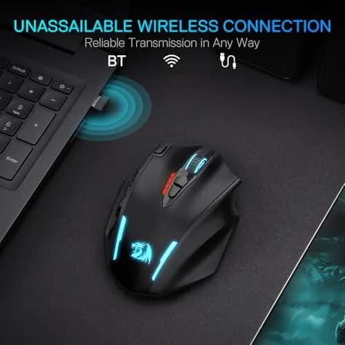 Redragon M913 MAX Wireless MMO Gaming Mouse 26000 DPI | 18 Programmable Buttons, 26000 DPI thumbnail 2