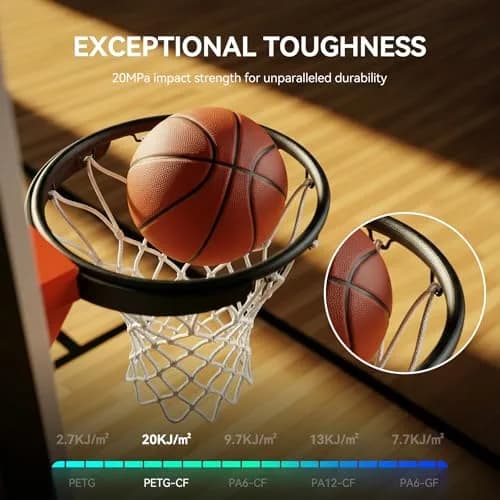 SUNLU Carbon Fiber PETG Filament 1.75mm Black 1kg (2.2lb) | Enhanced Toughness & Rigidity thumbnail 3