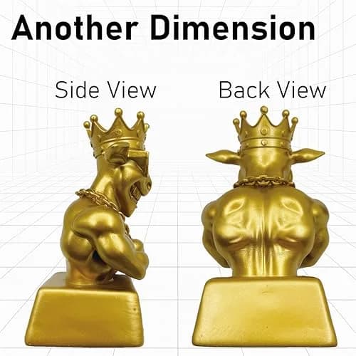 Mascotwish Muscle Goat Trophy – 9" G.O.A.T. with Muscle Resin Award for Fantasy Football, Office Desk, Best Player Trophy thumbnail 4