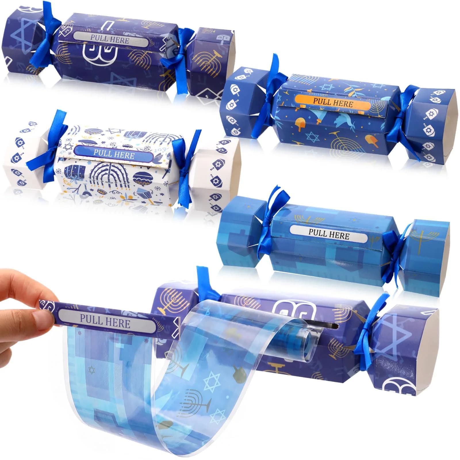 VioraWhite Hanukkah Money Pull Box Set | Festive Gift Boxes for Holiday Celebrations (70-120 chars)