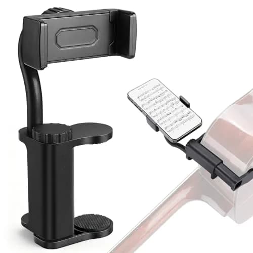 Facmogu Guitar Phone Holder, 360° Rotatable, Universal Smartphone Clamp for Guitar & Ukulele, Black thumbnail 8