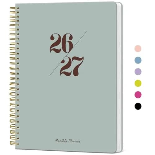 Taja Monthly Planner 2026-2027 7x10 inches | 18 Months Calendar, Jul 2026-Dec 2027, Dusty Blue thumbnail 1