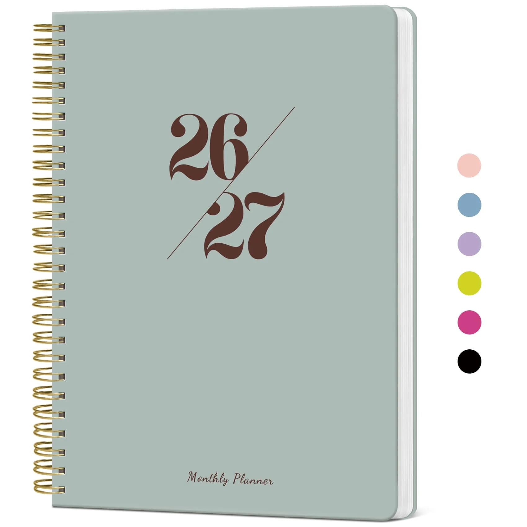 Taja Monthly Planner 2026-2027 7x10 inches | 18 Months Calendar, Jul 2026-Dec 2027, Dusty Blue