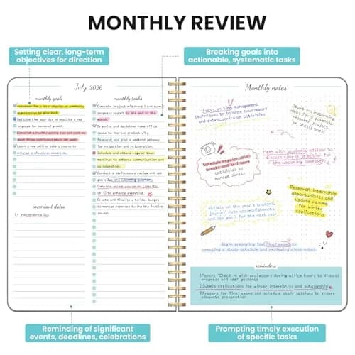 Taja Monthly Planner 2026-2027, 18 Months Calendar, Jul 2026-Dec 2027, 7" x 10" | Plan Your Year with Acid-Free Paper thumbnail 3