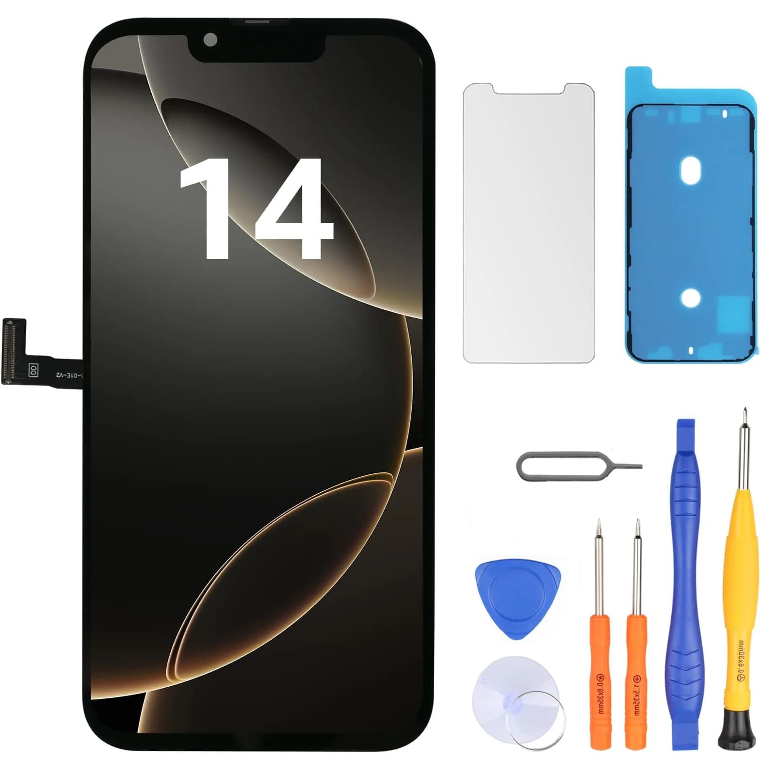 LL TRADER iPhone 14 Screen Replacement 6.1" FHD LCD Display with Repair Kit - main product image