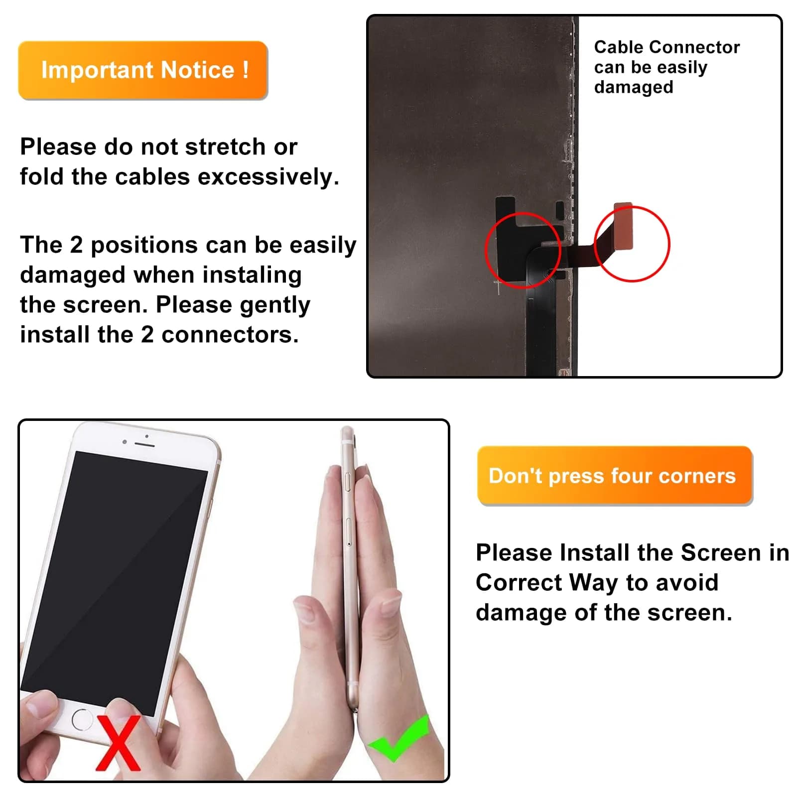 LL TRADER iPhone 14 Screen Replacement 6.1" FHD LCD Display with Repair Kit - view 6