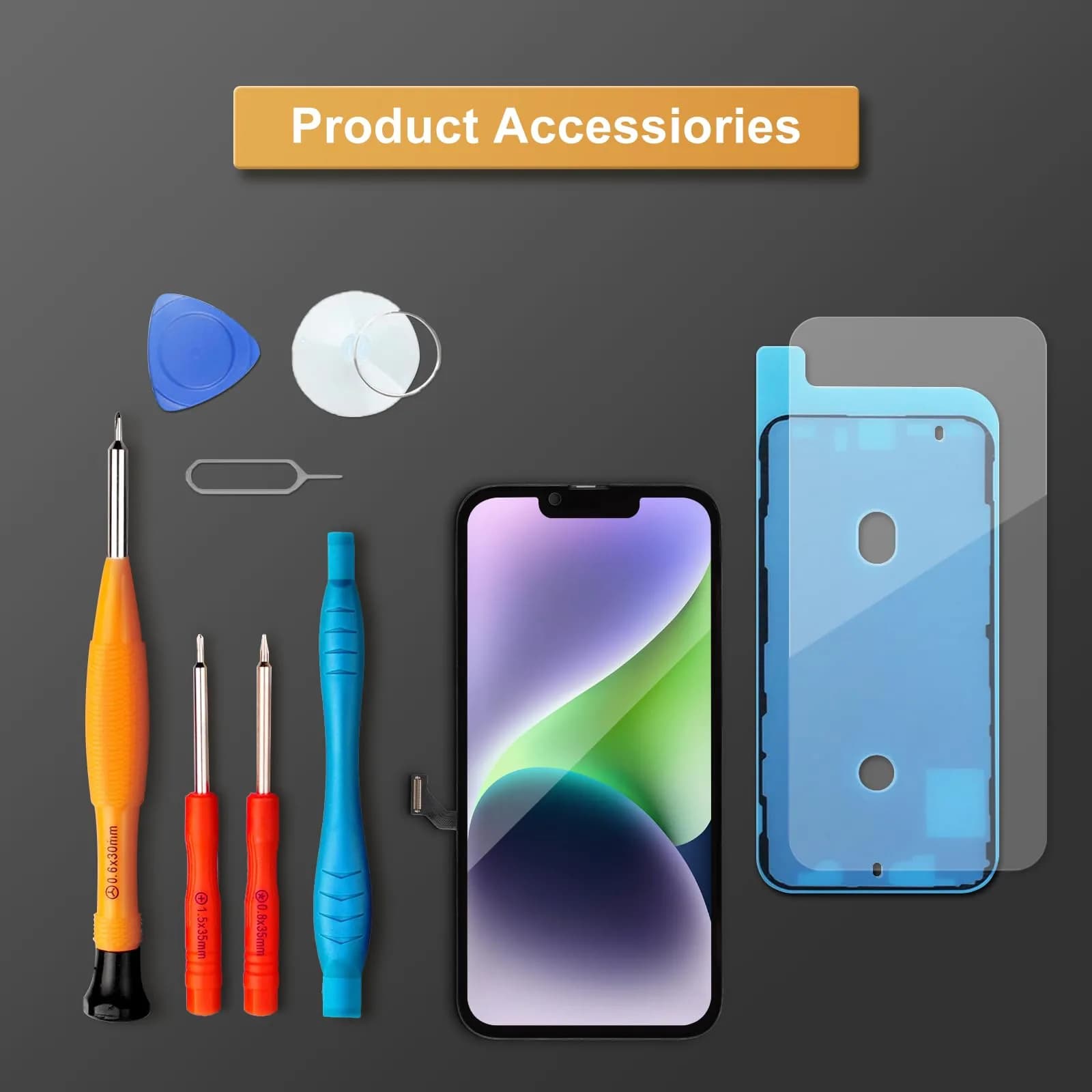 LL TRADER iPhone 14 Screen Replacement 6.1" FHD LCD Display with Repair Kit - view 7