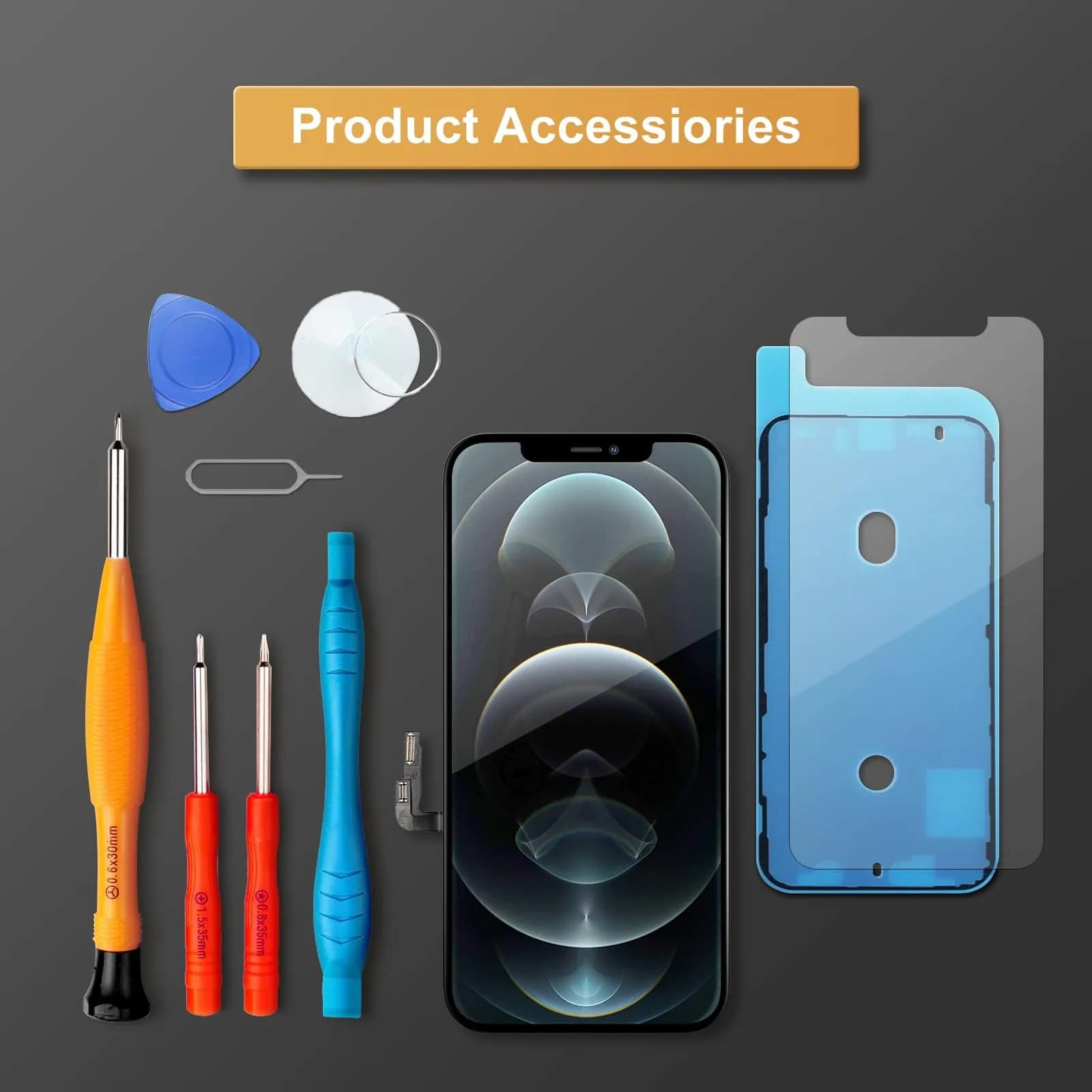 LL TRADER Screen Replacement for iPhone 12/12 Pro 6.1" FHD with Repair Kits | FHD Display Assembly - view 7