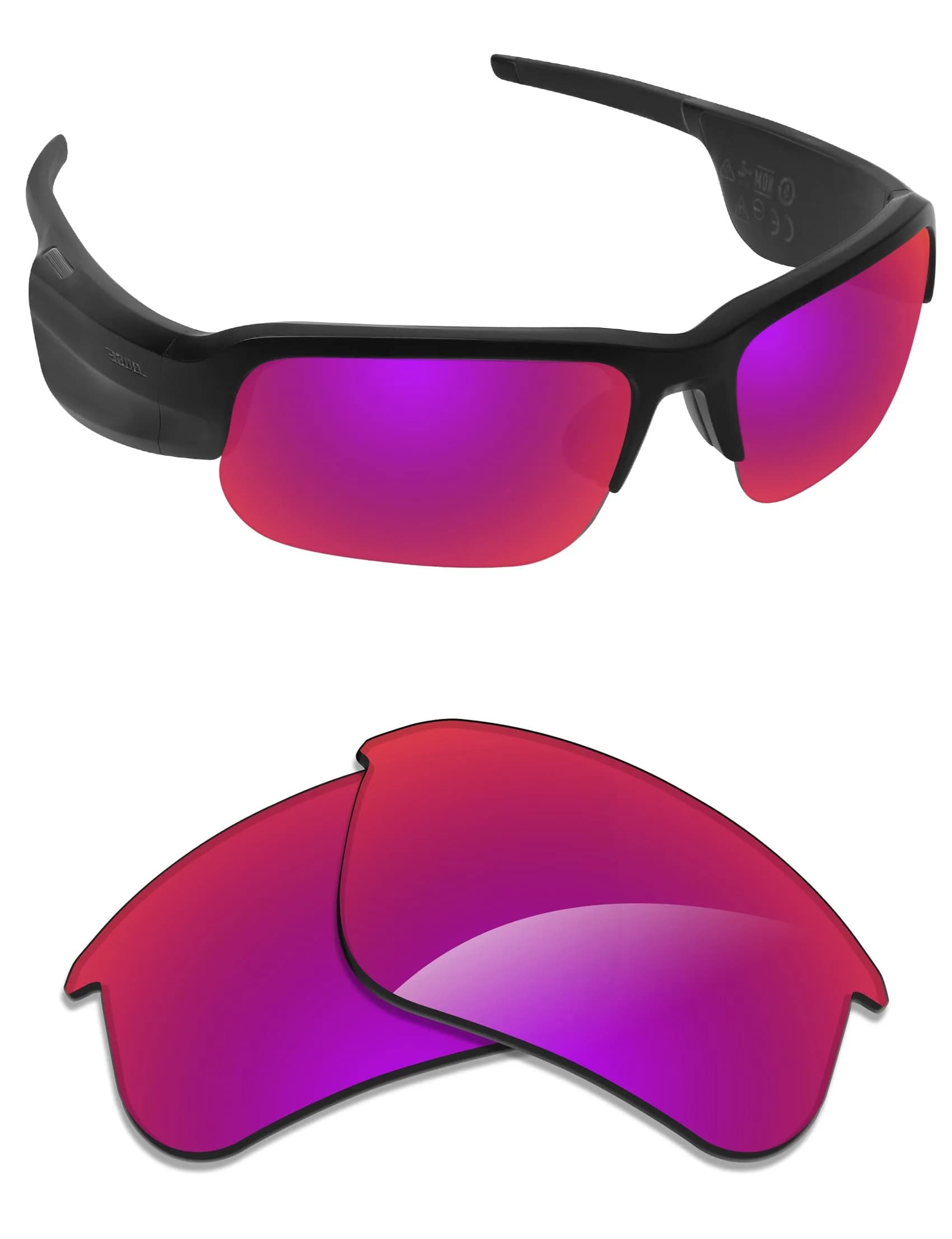 Alphax Blue Gradient Non-polarized Replacement Lenses for Bose Tempo Sunglasses | 1.8x Thicker Impact Resistance — Midnight Sun Mirrored