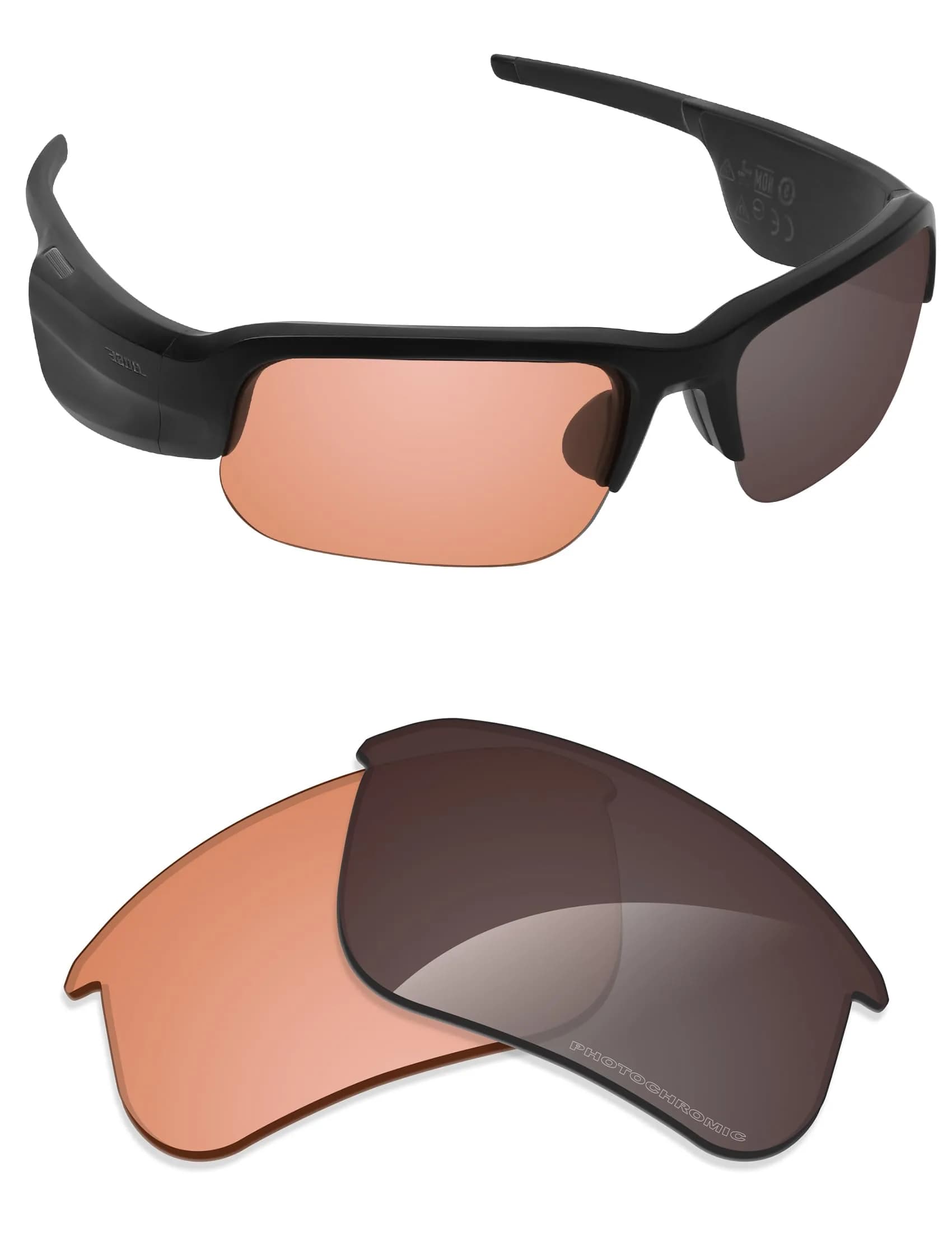Alphax Adapt Orange Photochromic Replacement Lenses for Bose Tempo BMD0010 Sunglasses | 100% UV Protection — Adapt Orange Photochromic