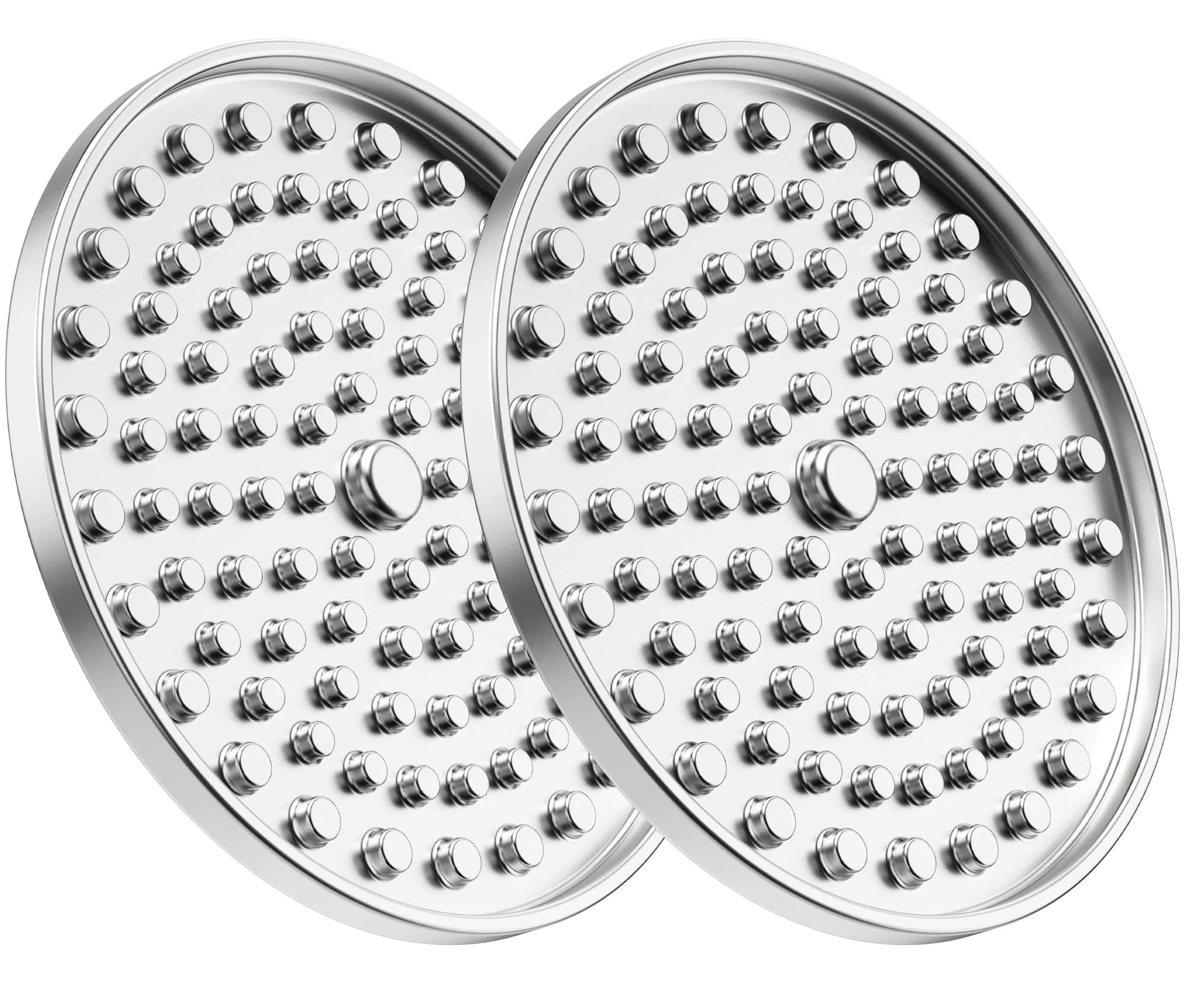 Feedoo Double Wall Stainless Steel Lick Mat for Dogs & Cats, Chew Proof Slow Feeder with Non-Slip Base, 2-Pack (8.26" Diameter)