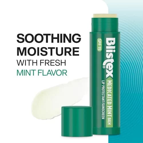 Blistex Medicated Mint Lip Balm SPF 15, 0.15 oz (3 Count) | Dermatologist Recommended for Dry & Chapped Lips thumbnail 2