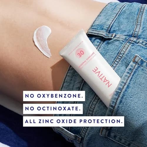 Native Sunscreen SPF 30 Zinc Oxide Lotion 148ml (5 Fl Oz) | Dermatologist Tested for Sensitive Skin thumbnail 4