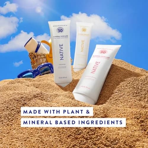 Native Sunscreen SPF 30 Zinc Oxide Lotion 148ml (5 Fl Oz) | Dermatologist Tested for Sensitive Skin thumbnail 5