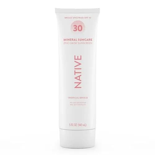 Native Sunscreen SPF 30 Zinc Oxide Lotion 148ml (5 Fl Oz) | Dermatologist Tested for Sensitive Skin thumbnail 1