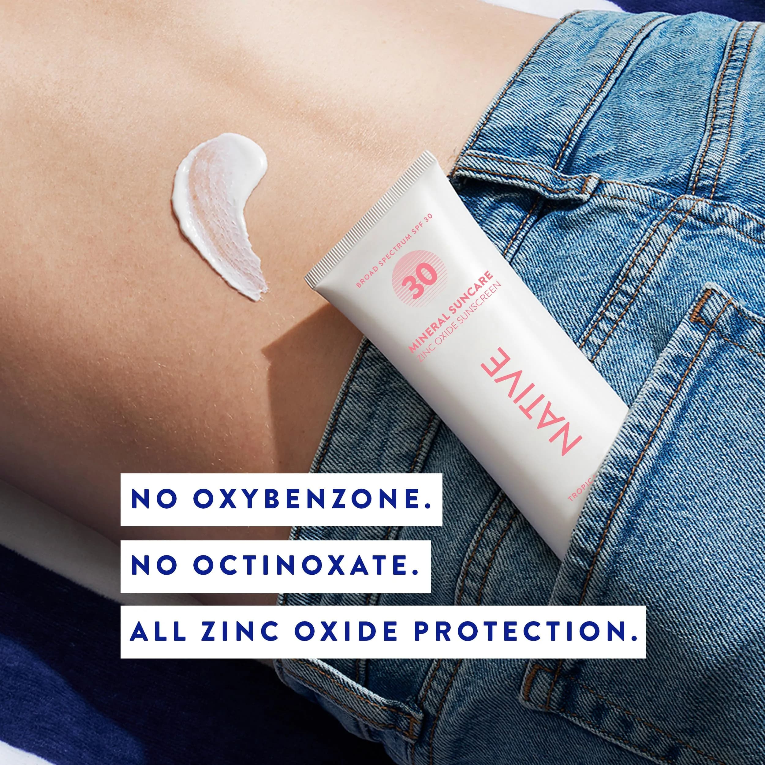 Native Sunscreen SPF 30 Zinc Oxide Lotion 148ml (5 Fl Oz) | Dermatologist Tested for Sensitive Skin - view 4
