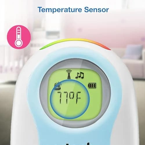 VTech DM1215 Digital Audio Baby Monitor with 1500ft Range, Night Light, Lullabies, Two-Way Talk, Temperature Sensor, Rechargeable Battery (White) thumbnail 9