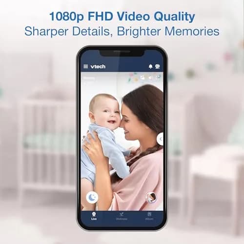 VTech Smart WiFi 7” HD Video Baby Monitor RM7866HD | Pan-Tilt-Zoom, 1080p App View, 2-Way Talk, Night Light thumbnail 4