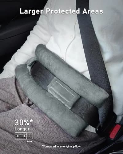 BELINOUS Hysterectomy Seat Belt Pillow Gray | Wider Coverage & Support for Post Surgery Comfort thumbnail 3