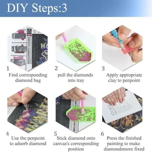 JFYHAB 5D Heart Diamond Painting Kits for Adults | DIY Full Drill Gem Art for Home Decor 12x12inch thumbnail 8