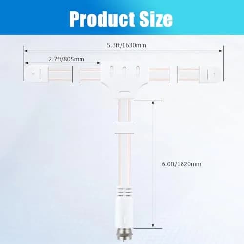 Ancable Indoor FM Radio Antenna for Stereo Receiver, 6-Foot Dipole with 3 Adapters | Enhanced FM Reception thumbnail 7