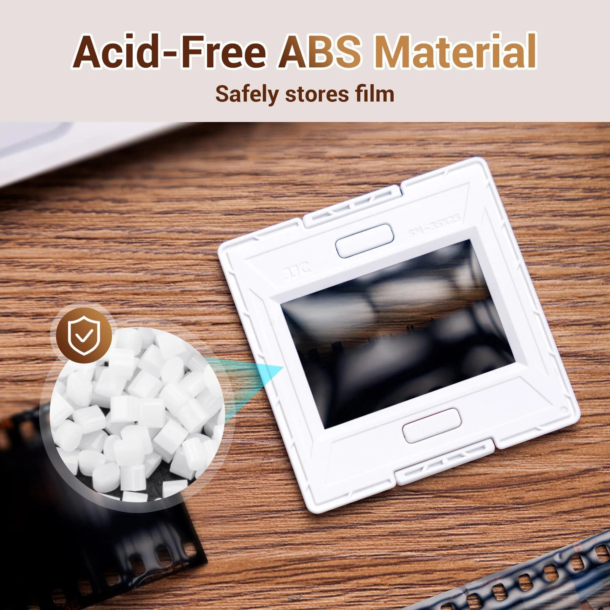 JJC 35mm Slide Film Mounts (25 Pairs, 50 Mounts Total) | Premium Scanning Accessories for Negatives and Slides - view 2