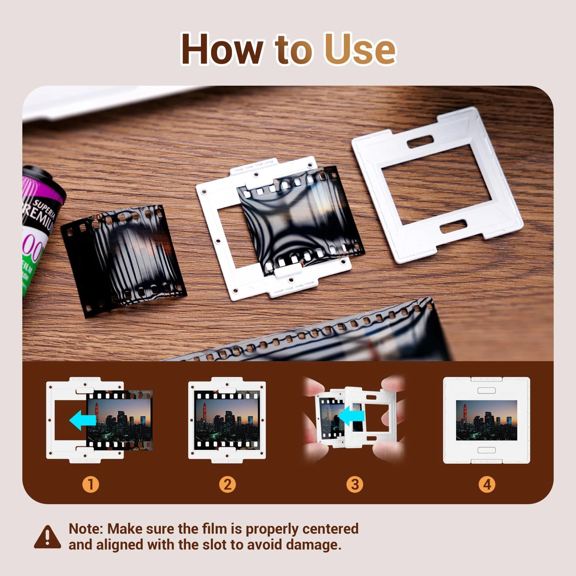 JJC 35mm Slide Film Mounts (25 Pairs, 50 Mounts Total) | Premium Scanning Accessories for Negatives and Slides - view 3
