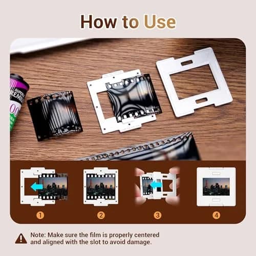 JJC 35mm Slide Film Mounts (25 Pairs, 50 Mounts Total) | Premium Scanning Accessories for Negatives and Slides thumbnail 3
