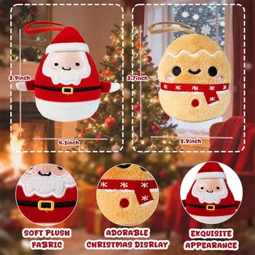 Rdogeia 9 Pcs Christmas Mini Stuffed Animals Toy Set | Festive Plush Figures for Kids 3-10 Years thumbnail 2