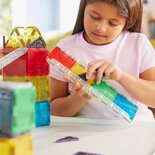 MAGNA-TILES Rail Racers Rail Pack Magnetic Construction Set 8 Pieces | STEM Learning Toy thumbnail 4
