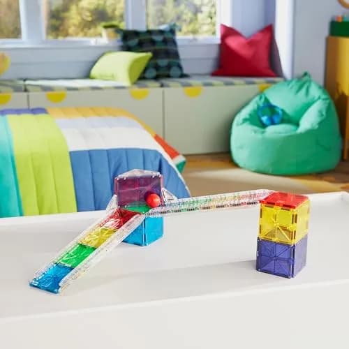 MAGNA-TILES Rail Racers Rail Pack Magnetic Construction Set 8 Pieces | STEM Learning Toy thumbnail 3