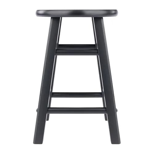 Winsome Element 2-piece Counter Stool Set | Solid Beech Wood, Classic Design, 18" Seat Height, Black Finish thumbnail 4