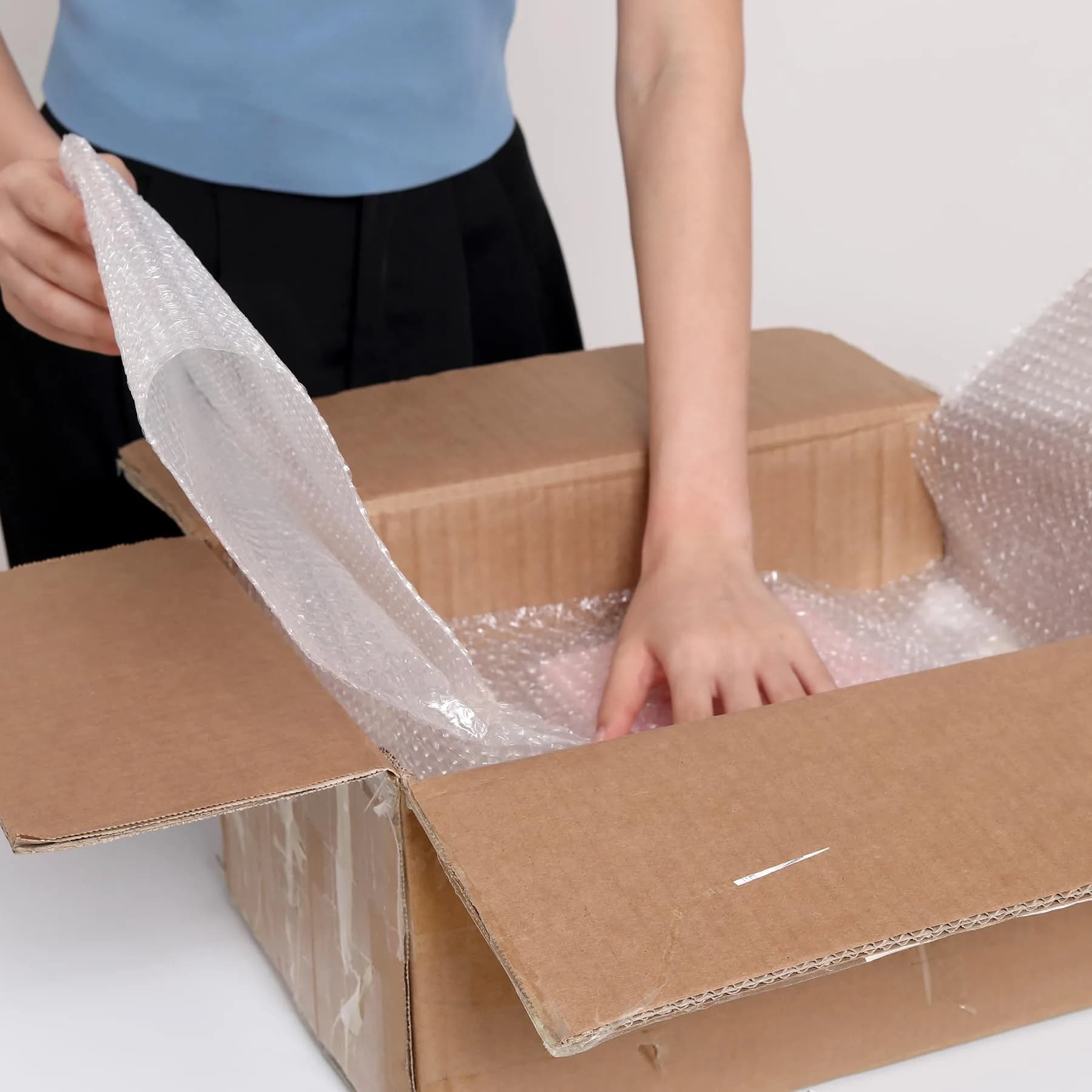 wanguagua Bubble Packing Wrap Perforated - Clear, 15" x 36ft (2 Rolls) | Reusable Cushioning - view 6