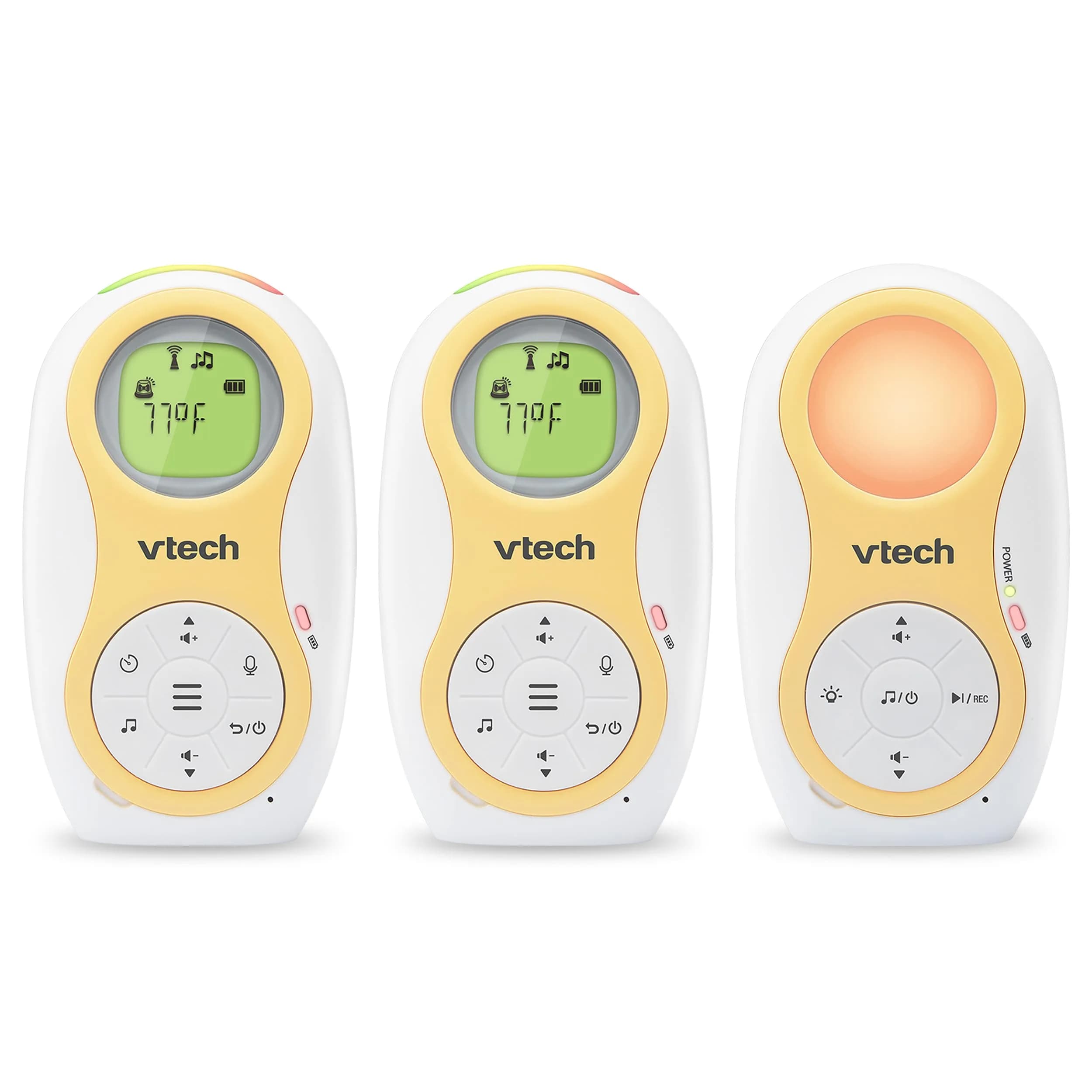 VTech DM1215-2 Digital Audio Baby Monitor with 2 Parent Units & 1500ft Range | Night Light, Lullabies, Two-Way Talk, Temp Sensor