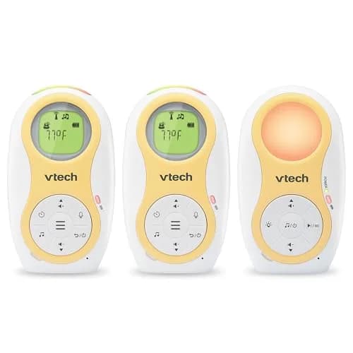 VTech DM1215-2 Digital Audio Baby Monitor with 2 Parent Units & 1500ft Range | Night Light, Lullabies, Two-Way Talk, Temp Sensor thumbnail 1