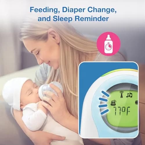 VTech DM1215-2 Digital Audio Baby Monitor with 2 Parent Units & 1500ft Range | Night Light, Lullabies, Two-Way Talk, Temp Sensor thumbnail 8