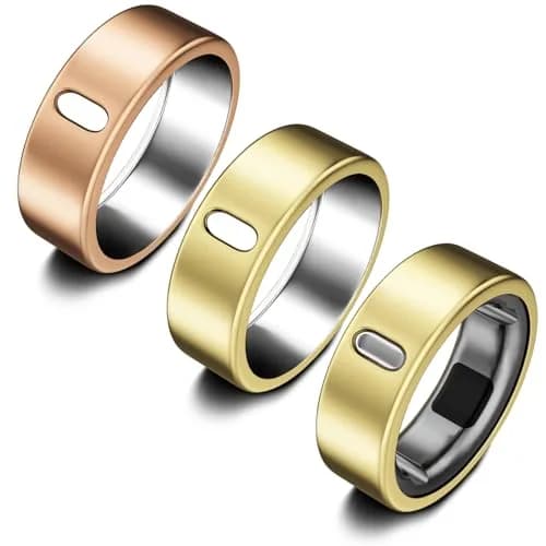 ZOOROO Oura Ring Cover 3-Pack Size 11 Gold*2+RoseGold | Protects Smart Ring from Scratches - main product image