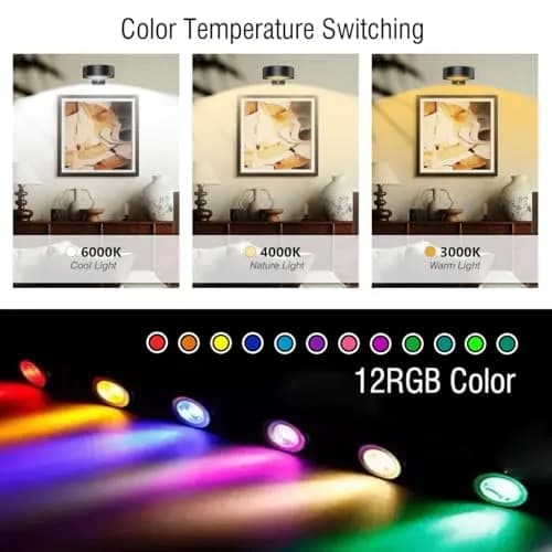 Xuolder Rechargeable Picture Light 3-Pack | Magnetic LED Art Display Light with Remote, 3 Color Temps & 12 RGB Modes thumbnail 2