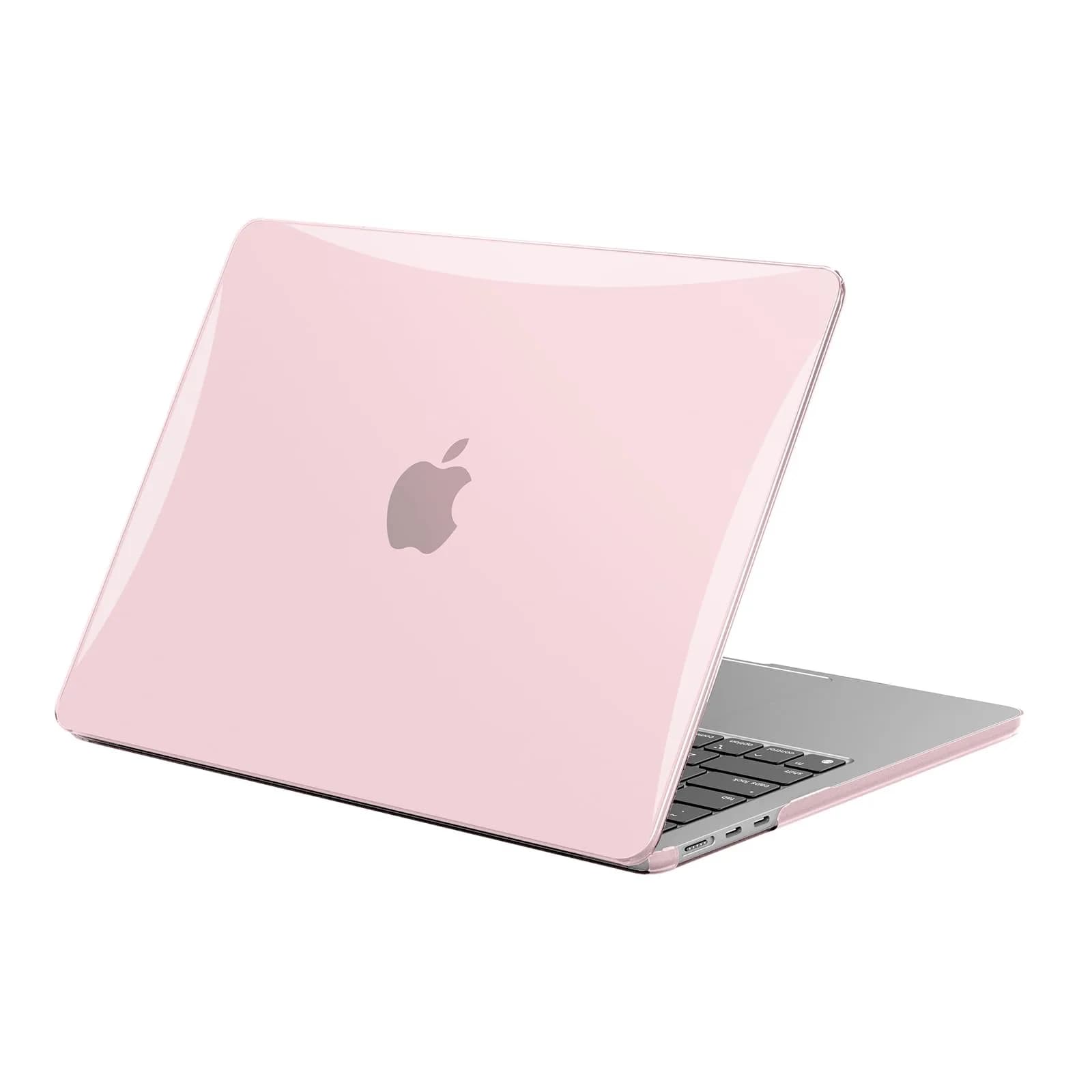 EooCoo Case for MacBook Air 13 inch M5/M4/M3/M2 | Crystal Pink Slim Hard Shell — Crystal Pink