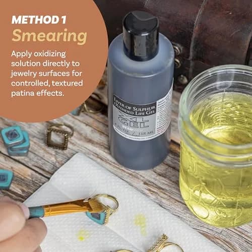 The Beadsmith XL Gel Liver of Sulfur 118ml | Patina Finish for Metal Art & Jewelry thumbnail 3