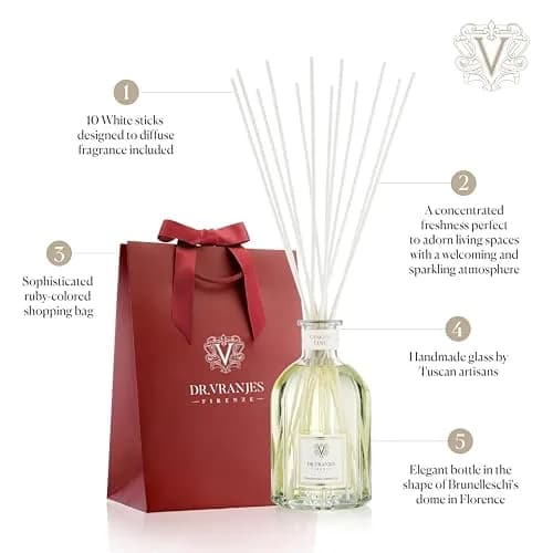 Dr. Vranjes Ginger Lime 250 ml Reed Diffuser + Elegant Shopping Bag | Bright Fruity & Spicy Home Fragrance thumbnail 2