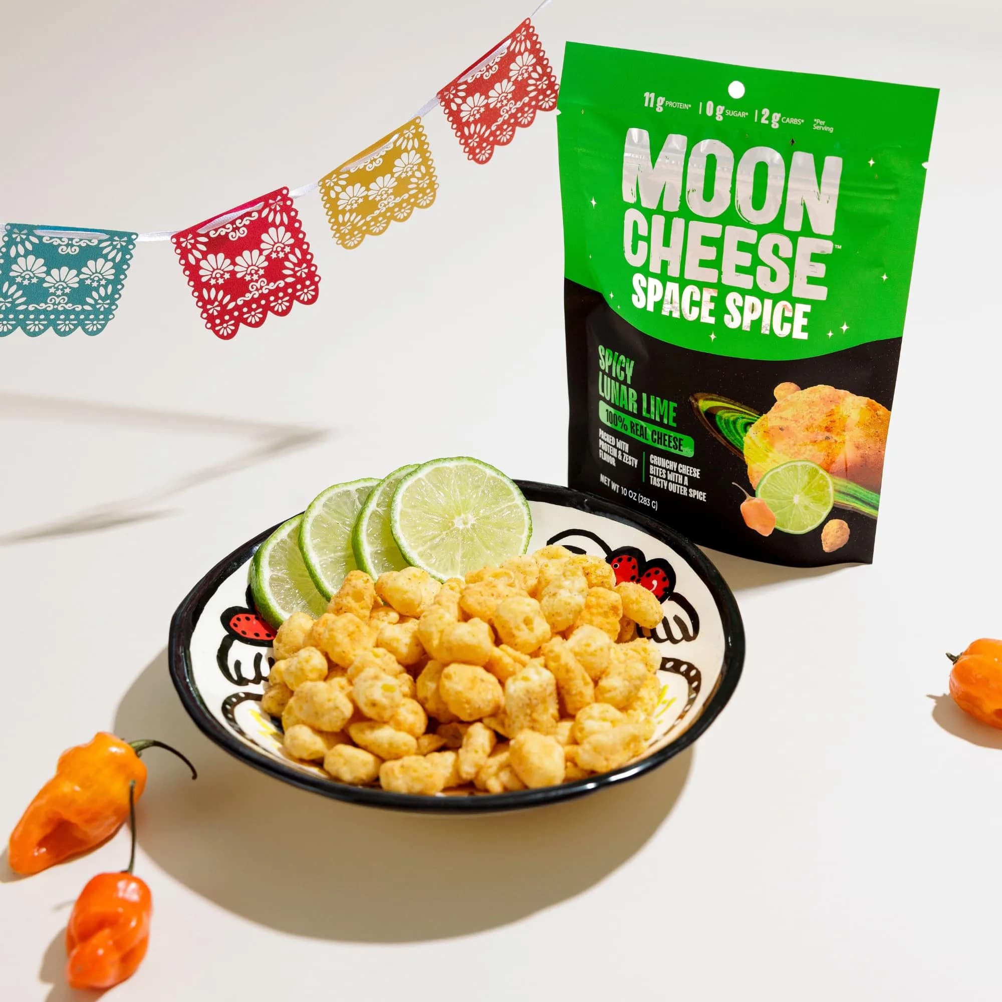 Moon Cheese Spicy Lunar Lime Cheese Bites | Protein & Gluten-Free Snack (10 oz, 2-Pack) thumbnail 4