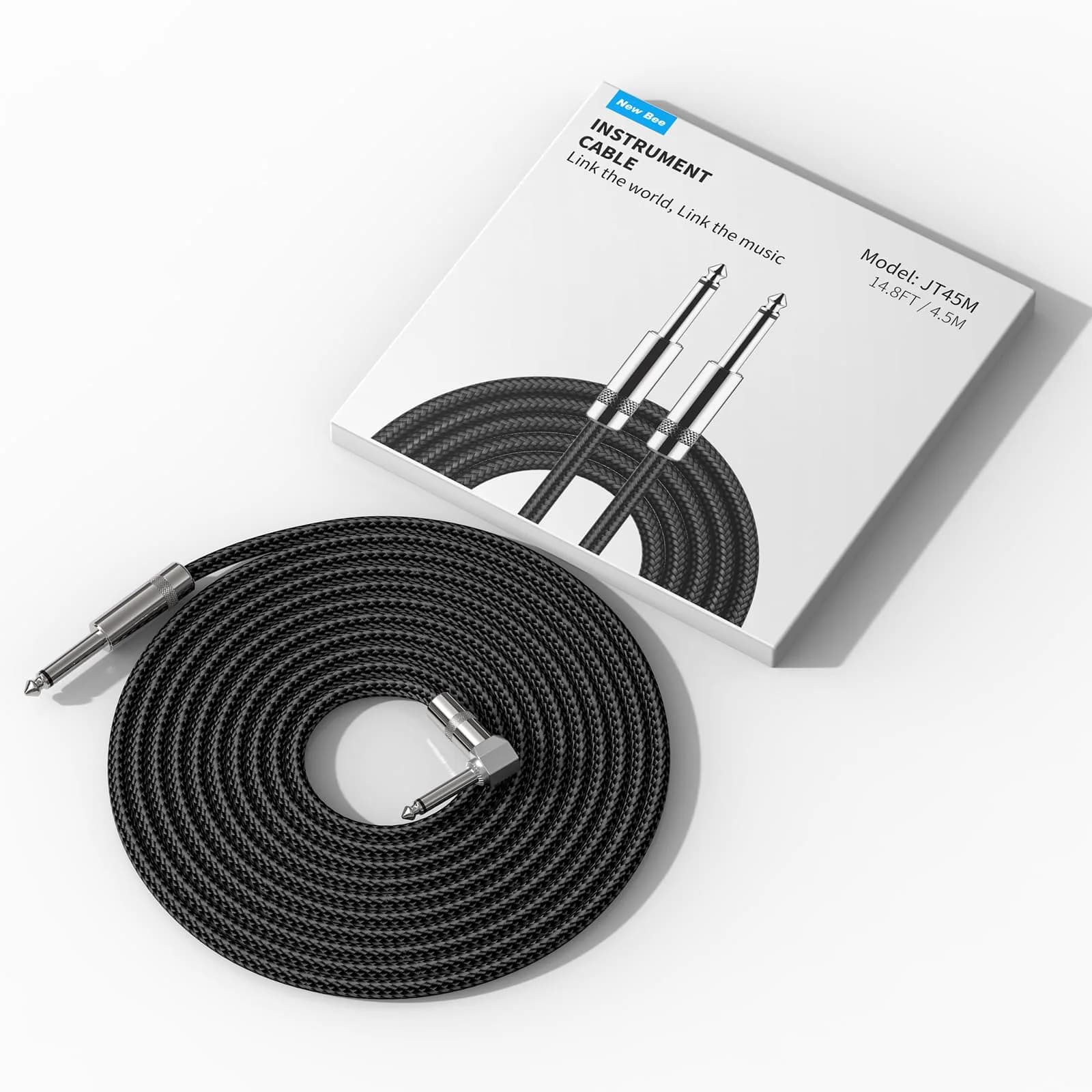 New Bee 15ft (4.57m) Electric Instrument Cable | Low Noise High Fidelity Balanced Audio - view 7