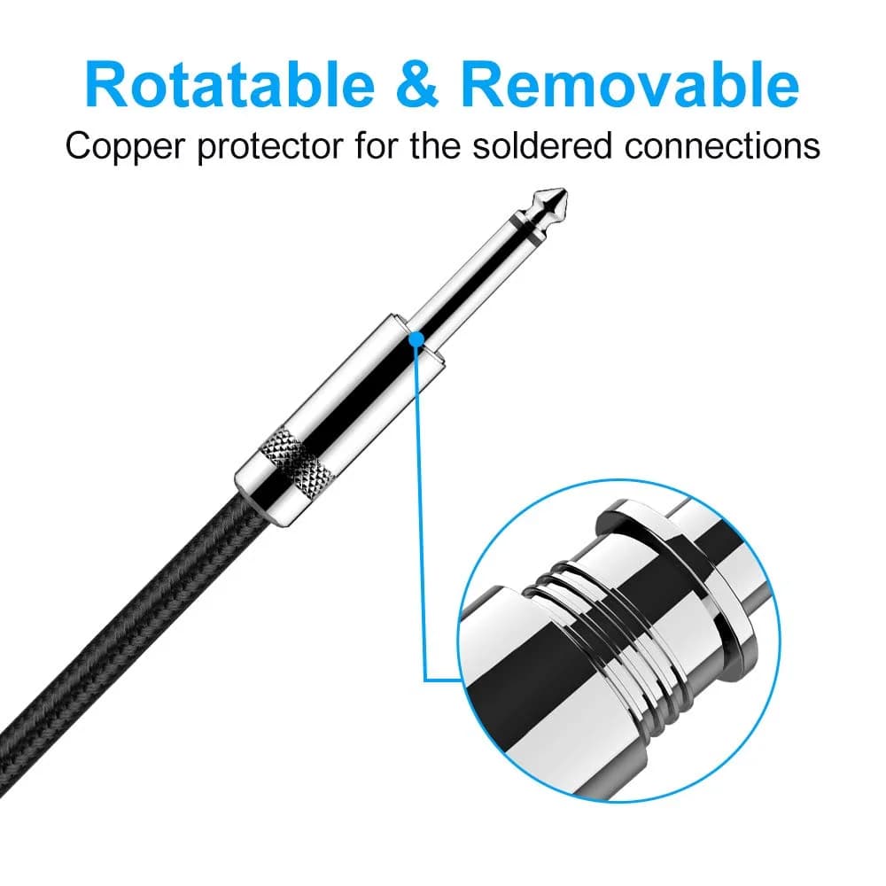 New Bee 15ft (4.57m) Electric Instrument Cable | Low Noise High Fidelity Balanced Audio - view 3