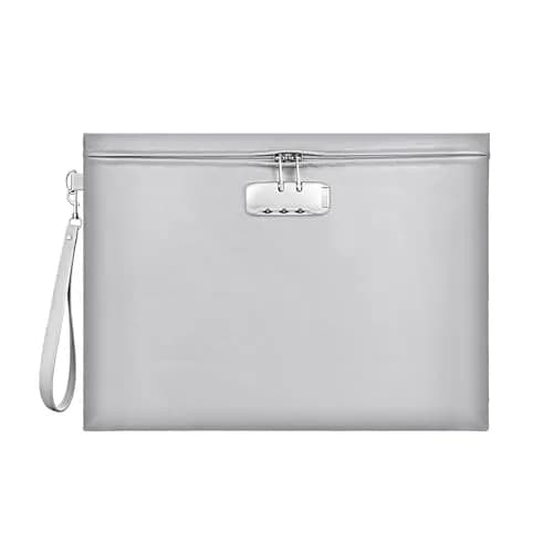 ZOOPIP Fireproof Document Bag with Lock, Waterproof Money Pouch 36cm x 26cm (14.3"x10.2") | Secure A4 Document Storage thumbnail 1